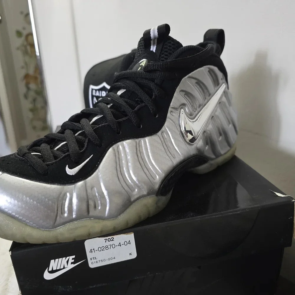 Nike Silver and Black Sneakers
